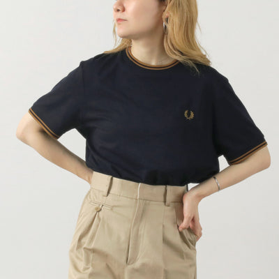 FRED PERRY（フレッドペリー） M1588 TWIN TIPPED Tシャツ / レディース トップス 半袖 M1588_TWIN TIPPED T-SHIRT