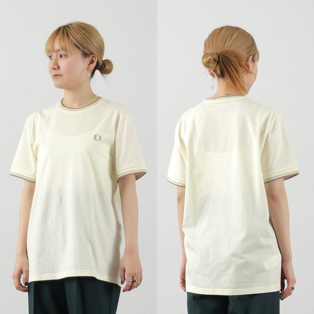 FRED PERRY（フレッドペリー） M1588 TWIN TIPPED Tシャツ / レディース トップス 半袖 M1588_TWIN TIPPED T-SHIRT