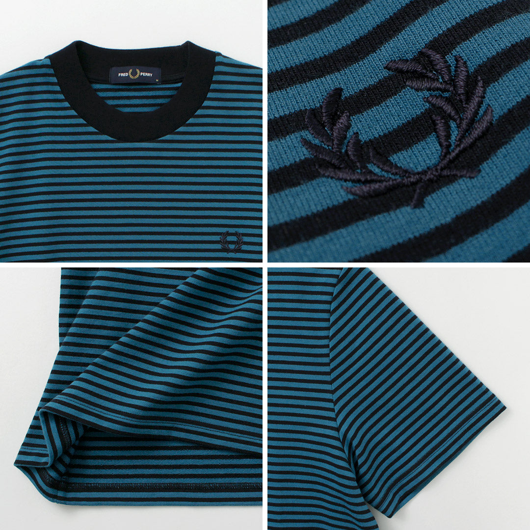 FRED PERRY（フレッドペリー） M6581 ファインストライプ ヘビーウェイト TEE