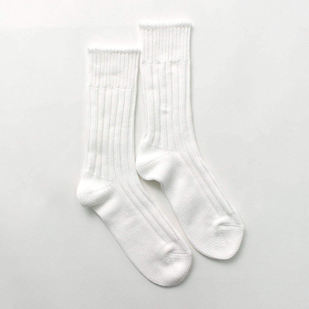 DECKA QUALITY SOCKS（デカ） ヘビーウエイト プレーン クルーソックス / メンズ レディース ユニセックス 靴下 厚手 無地 日本製 Cased Heavyweight Plain Socks