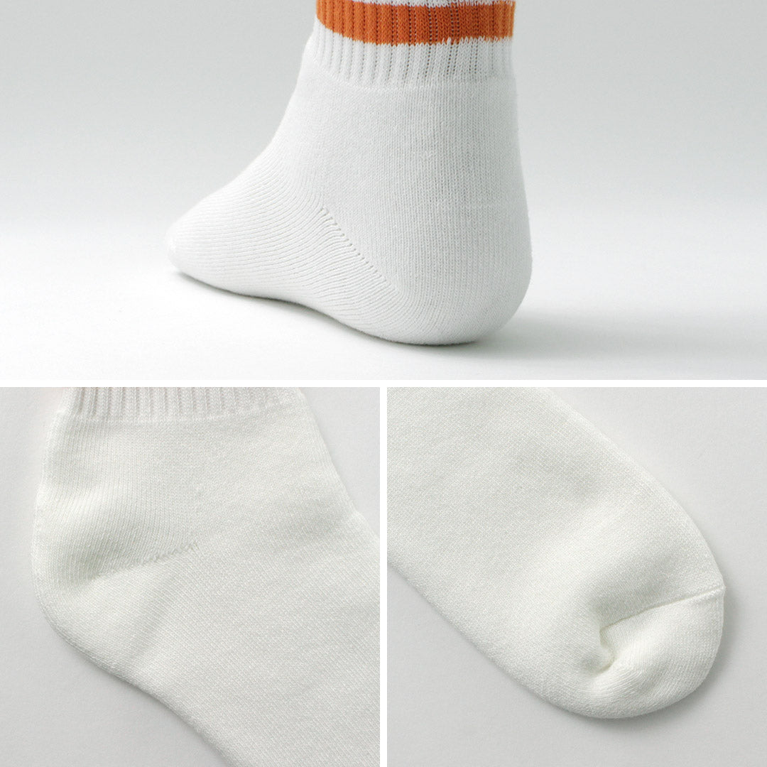 DECKA QUALITY SOCKS（デカ） 刺繍 スケーターソックス / メンズ レディース ユニセックス 靴下 ストライプ 柄 日本製 Skater Socks / Embroidery / Baseball