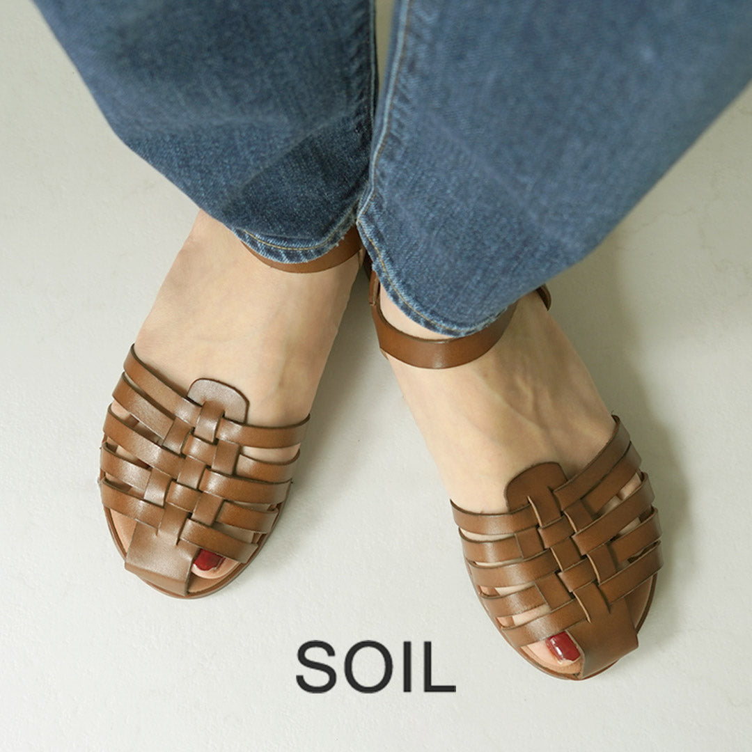 SOIL（ソイル） アンクルストラップ メッシュサンダル｜ROCOCO ONLINE