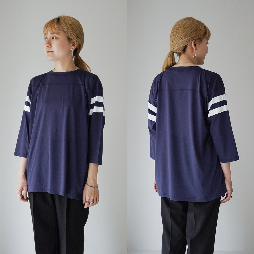 SHINZONE（シンゾーン） シアー フットボール TEE / レディース Tシャツ カットソー 7分袖 日本製 綿100 コットン 24MMSCU08 SHEER FOOTBALL TEE