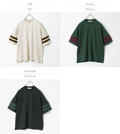 REMI RELIEF（レミレリーフ） SP加工R/C天竺フットボールT(14) / メンズ レディース ユニセックス Tシャツ 半袖 日本製
