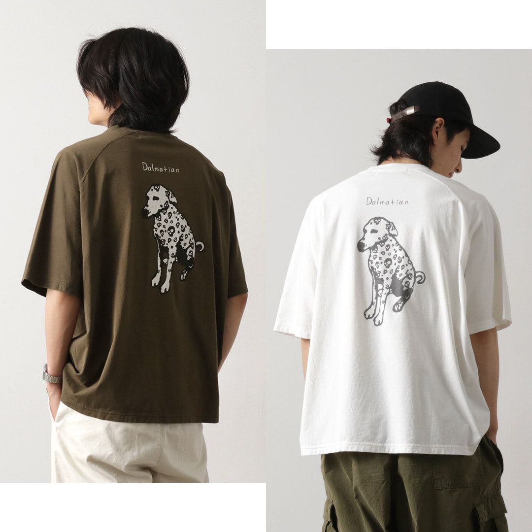 REMI RELIEF（レミレリーフ） ノンストレスSP加工25/-天竺T(dog) / メンズ Tシャツ 半袖 プリント アニマル 日本製