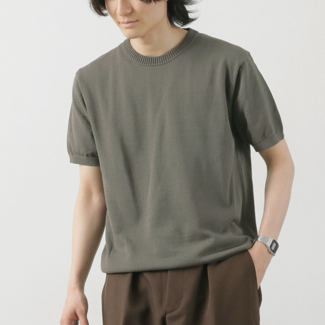 【20％OFF】MOONCASTLE（ムーンキャッスル） アイスコットン クルーネック ショートスリーブ ニットTee 2024年モデル