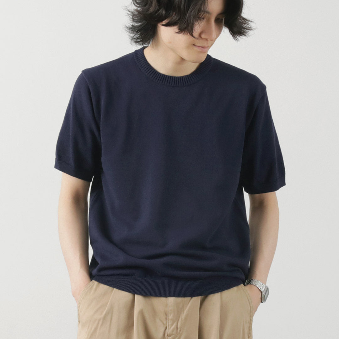 【20％OFF】MOONCASTLE（ムーンキャッスル） アイスコットン クルーネック ショートスリーブ ニットTee 2024年モデル