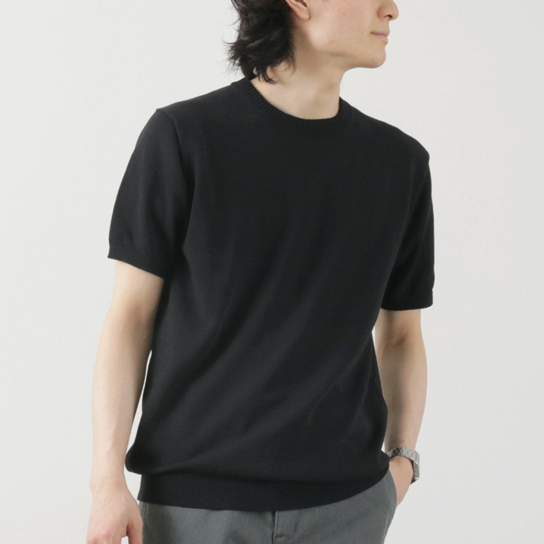 【20％OFF】MOONCASTLE（ムーンキャッスル） アイスコットン クルーネック ショートスリーブ ニットTee 2024年モデル
