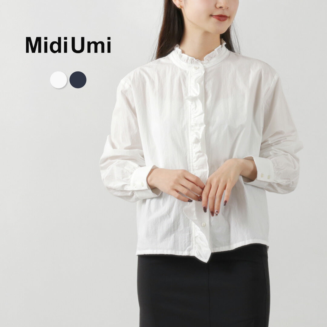 【20％OFF】MIDIUMI（ミディウミ） フリルショートシャツ 2024年モデル【セール】