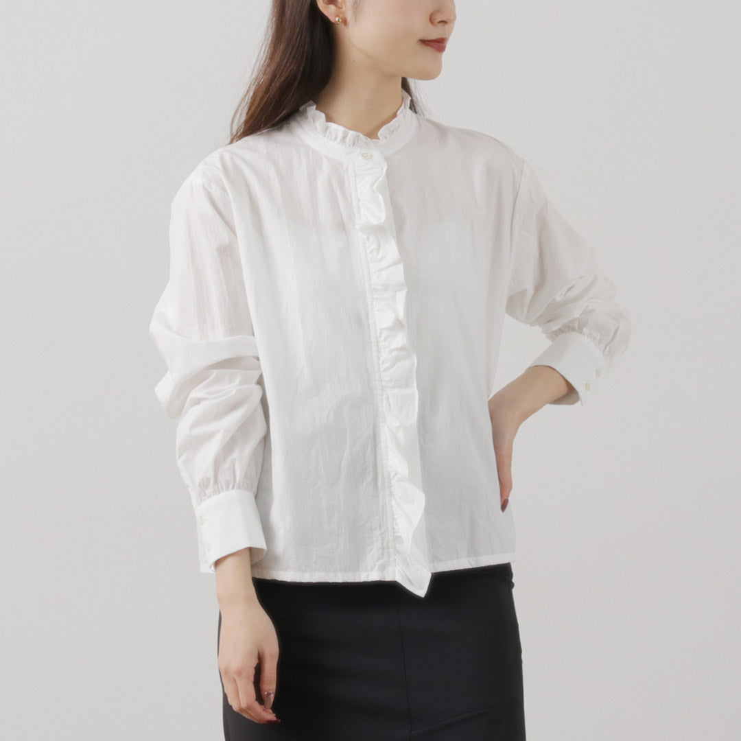 【20％OFF】MIDIUMI（ミディウミ） フリルショートシャツ 2024年モデル【セール】