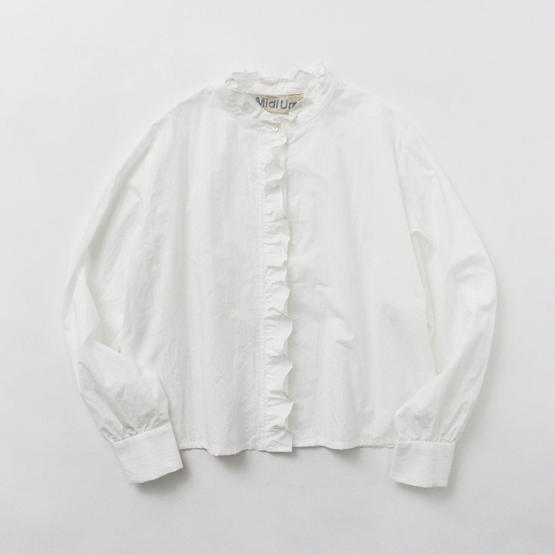 【20％OFF】MIDIUMI（ミディウミ） フリルショートシャツ 2024年モデル【セール】
