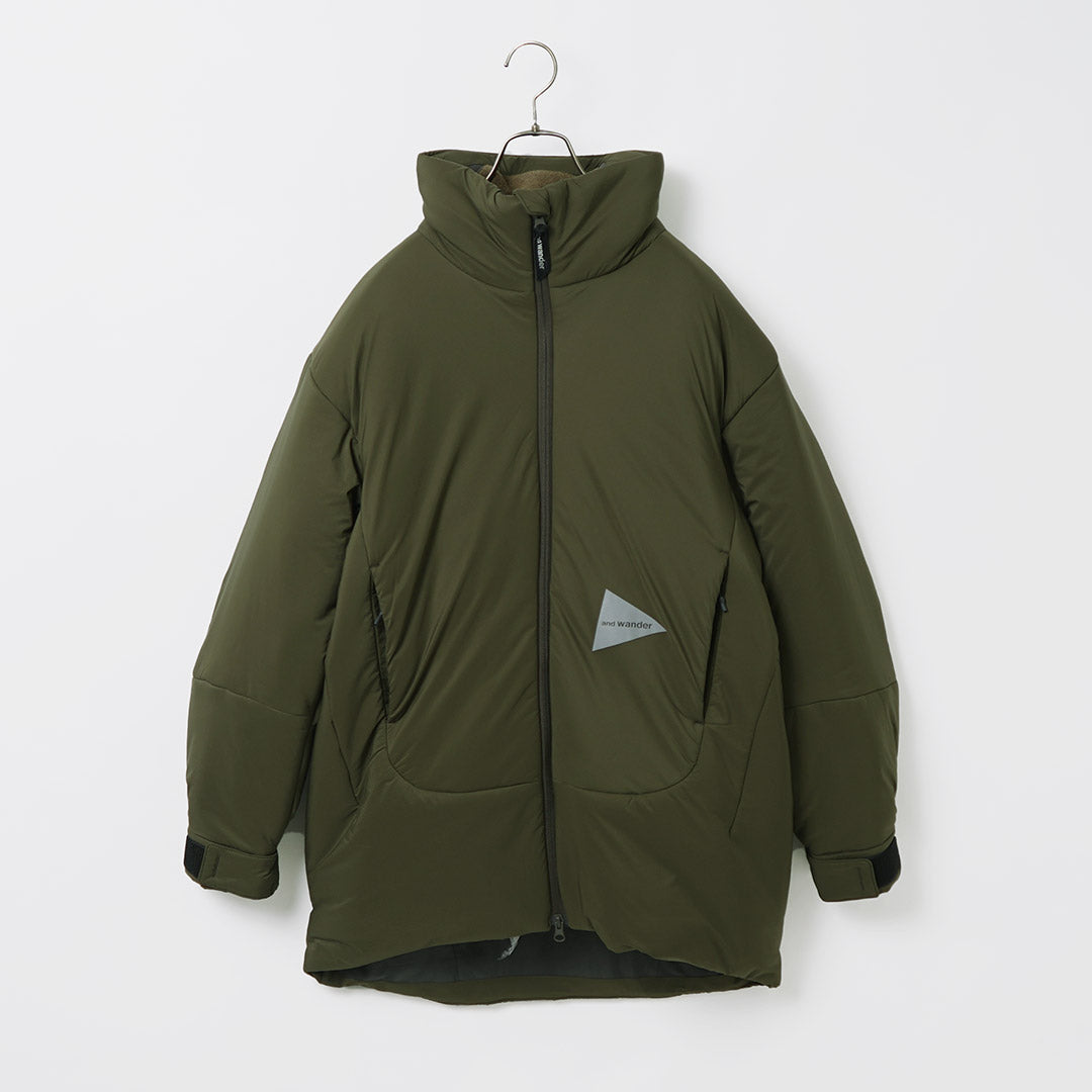 AND WANDER（アンドワンダー） トップ フリース コート (W) / レディース 冬 防寒 撥水 人工羽毛 アウター アウトドア top fleece coat