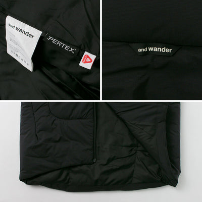 AND WANDER（アンドワンダー） トップ フリース コート (W) / レディース 冬 防寒 撥水 人工羽毛 アウター アウトドア top fleece coat