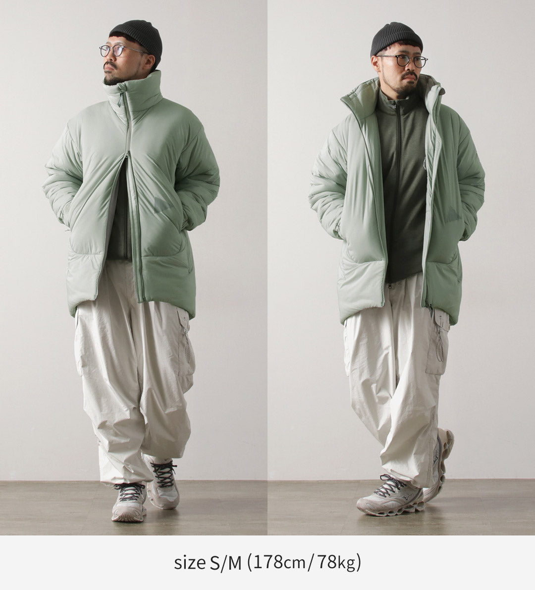 AND WANDER（アンドワンダー） トップ フリース コート / メンズ 冬 防寒 撥水 人工羽毛 アウター アウトドア top fleece coat