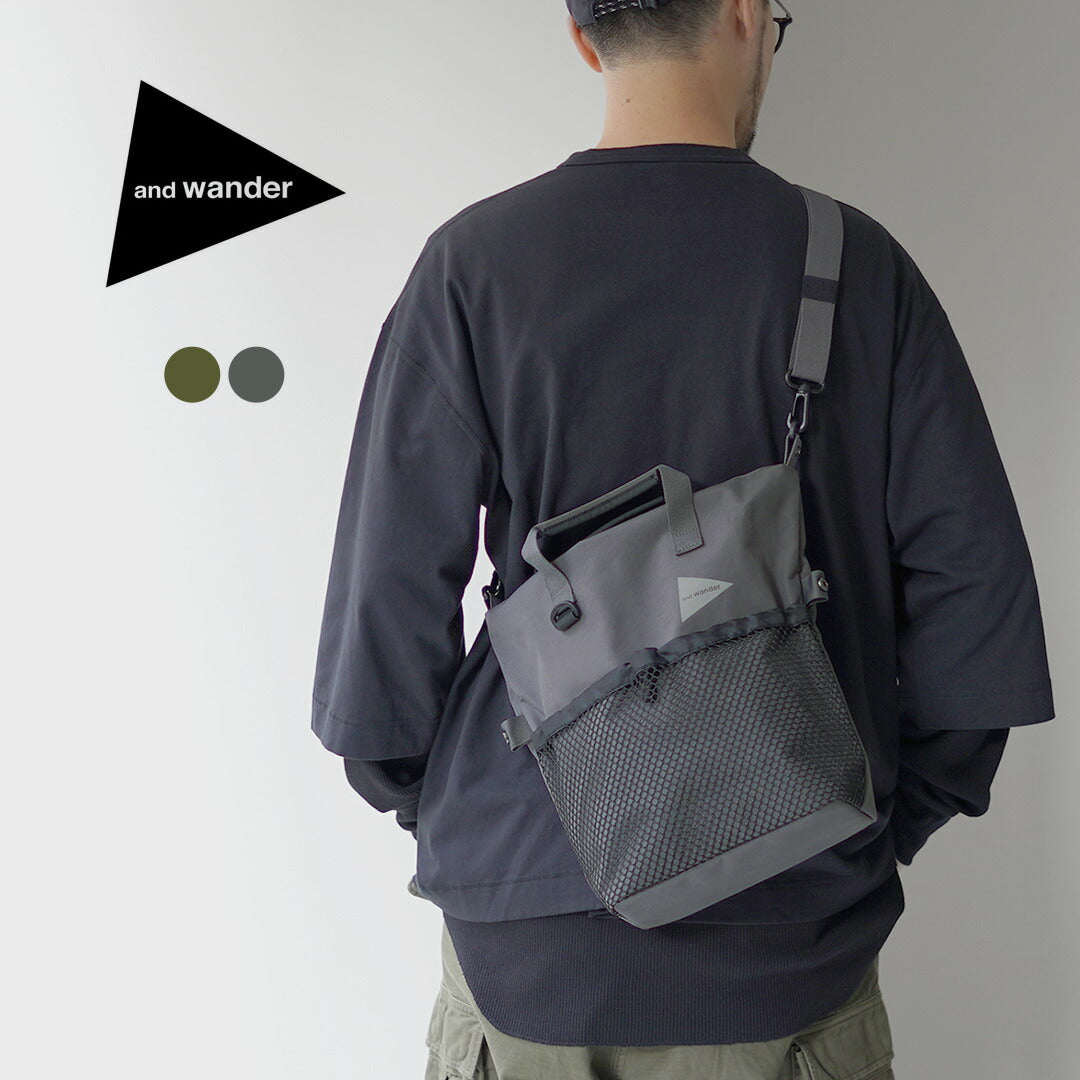 AND WANDER（アンドワンダー） PE/CO 2way バッグ / ショルダー ハンドバッグ 鞄 防水 2WAY A4 レジャー アウトドア PE/CO 2way bag