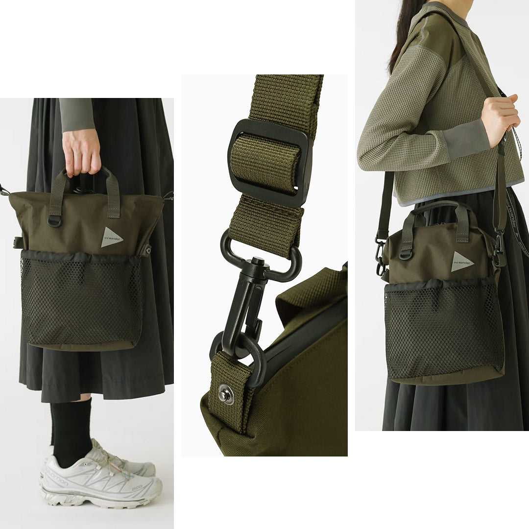 AND WANDER（アンドワンダー） PE/CO 2way バッグ / ショルダー ハンドバッグ 鞄 防水 2WAY A4 レジャー アウトドア PE/CO 2way bag