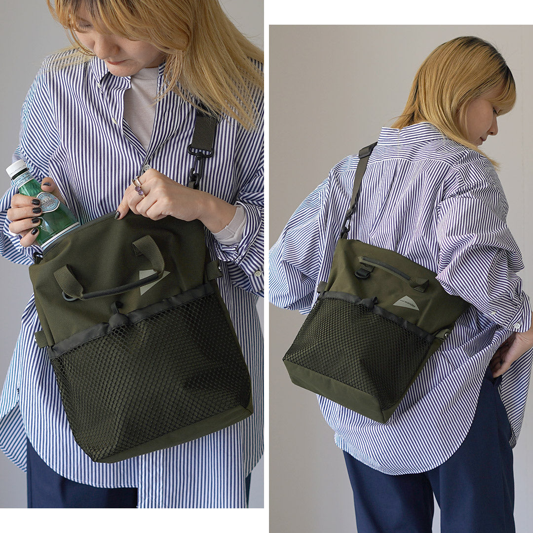 AND WANDER（アンドワンダー） PE/CO 2way バッグ / ショルダー ハンドバッグ 鞄 防水 2WAY A4 レジャー アウトドア PE/CO 2way bag