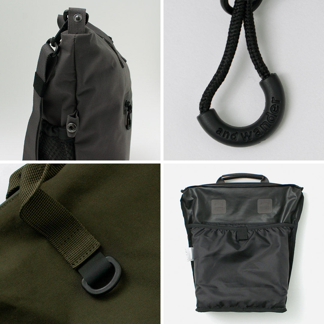 AND WANDER（アンドワンダー） PE/CO 2way バッグ / ショルダー ハンドバッグ 鞄 防水 2WAY A4 レジャー アウトドア PE/CO 2way bag