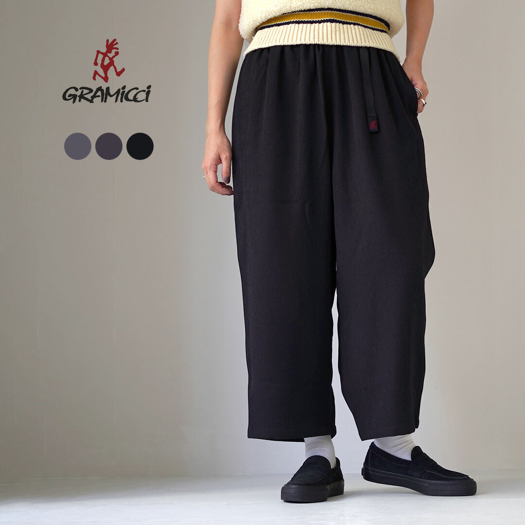 Gramicci（グラミチ） ウールライク バルーン パンツ / レディース ワイドパンツ クロップド丈 日本限定 Wool Like Baloon  Pants｜ROCOCO ONLINE STORE