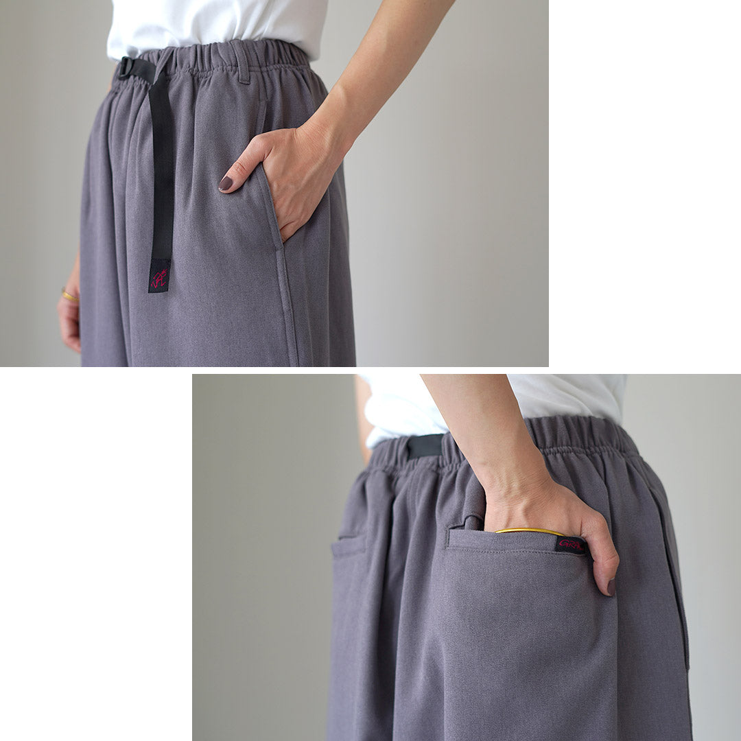 Gramicci（グラミチ） ウールライク バルーン パンツ / レディース ワイドパンツ クロップド丈 日本限定 Wool Like Baloon Pants