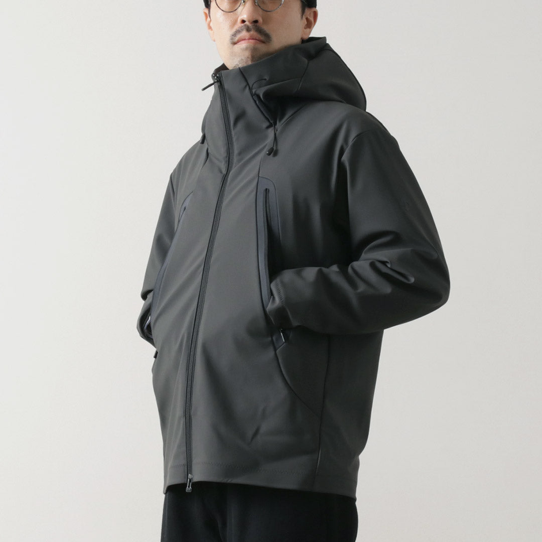 DESCENTE / ALLTERRAIN（デサント / オルテライン） ソフトシェルジャケット クレアスサーモ / 長袖 ライトアウター メンズ  撥水 保温 防風 ストレッチ アウトドア 24FWモデル DU4FWBA3M SOFT SHELL JACKET CREAS  THERMO｜ROCOCO ONLINE STORE