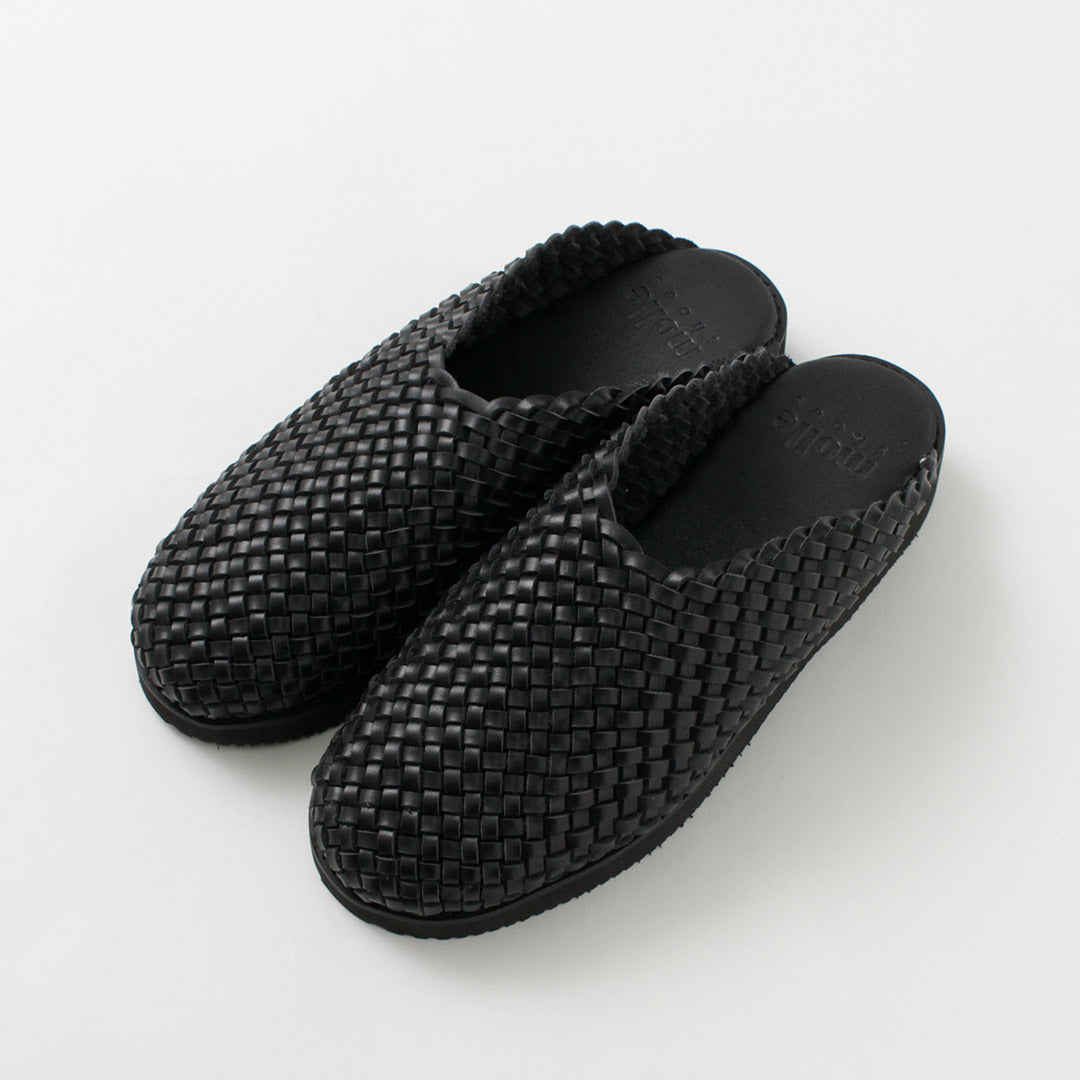 MOLLE SHOES（モールシューズ） ウーブン レザークロッグ