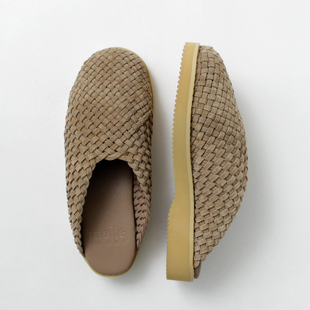 MOLLE SHOES（モールシューズ） ウーブン レザークロッグ