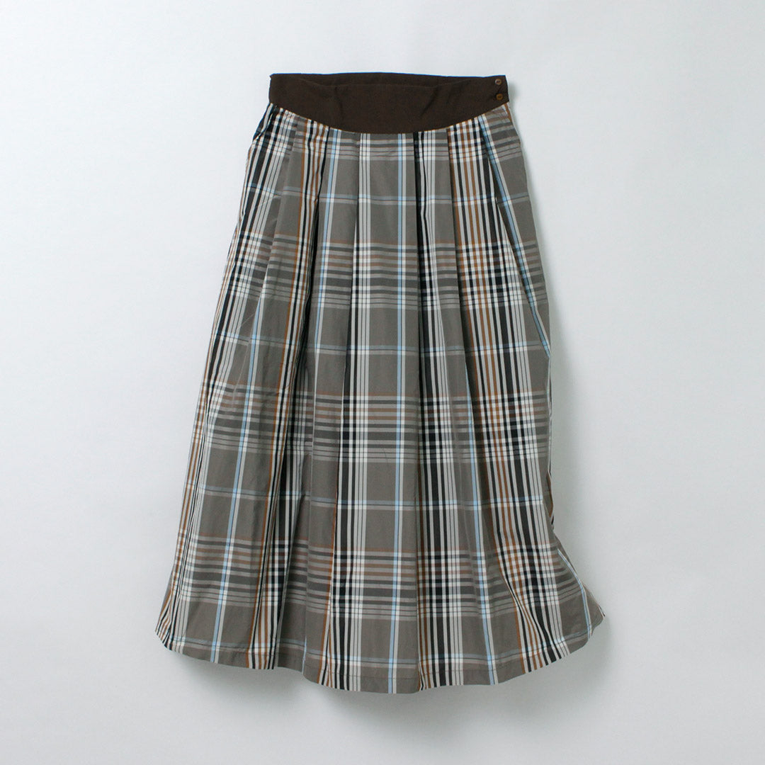 KELEN（ケレン） FELINA チェック Aライン スカート / フレア ロング 柄 ボトムス レディース CHECK A LINE SKIRT  – ROCOCO ONLINE STORE