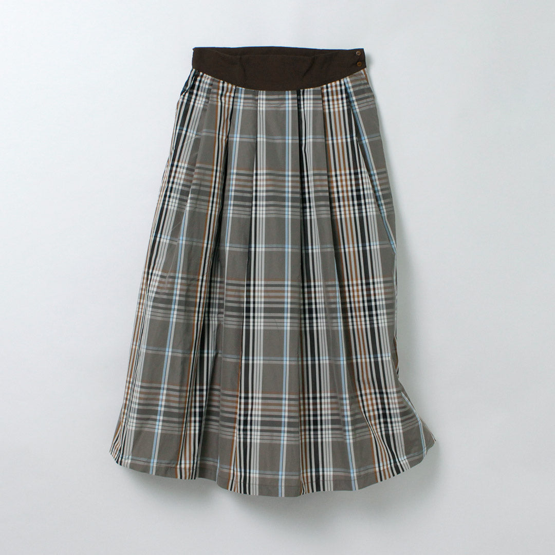 KELEN（ケレン） FELINA チェック Aライン スカート / フレア ロング 柄 ボトムス レディース CHECK A LINE SKIRT