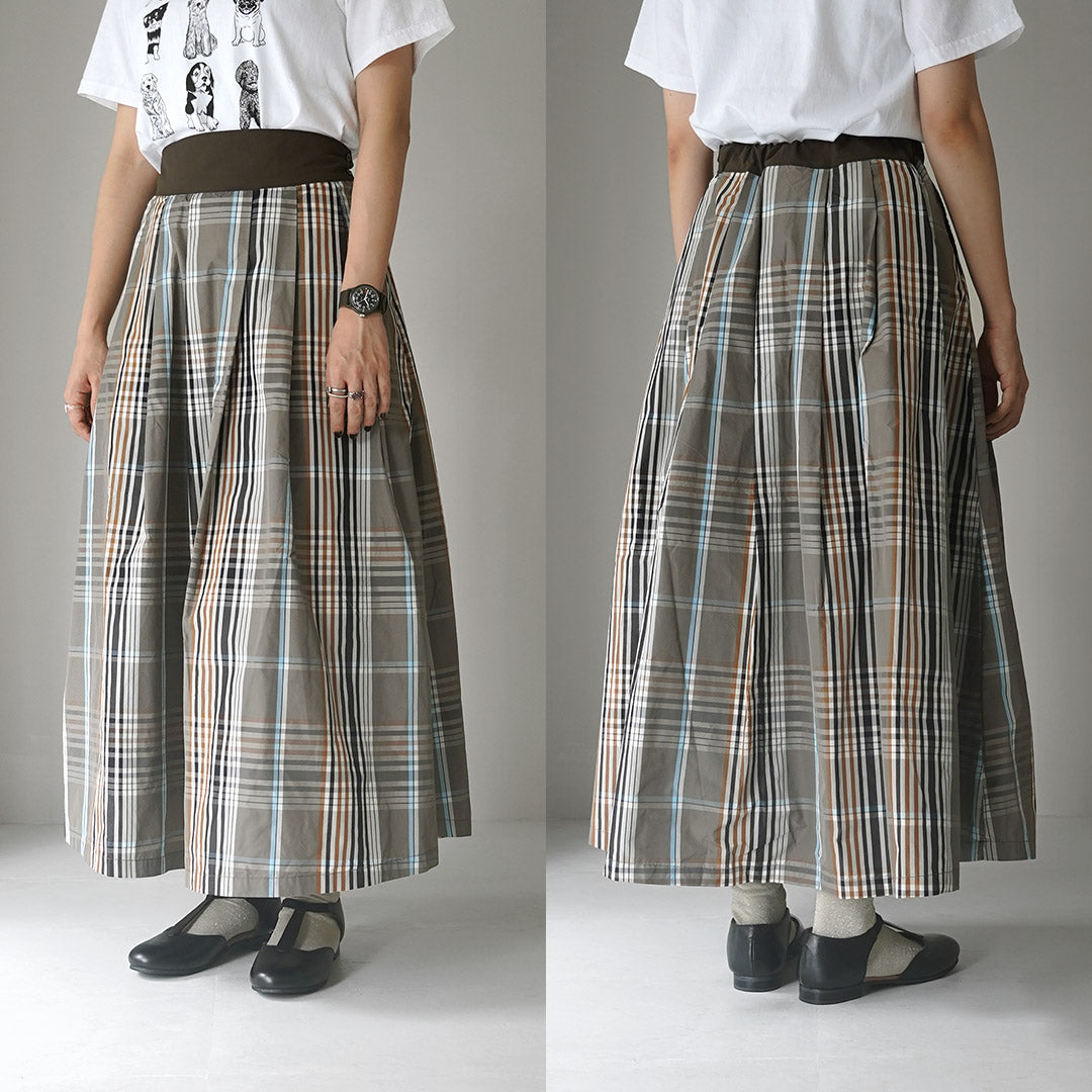 KELEN（ケレン） FELINA チェック Aライン スカート / フレア ロング 柄 ボトムス レディース CHECK A LINE SKIRT