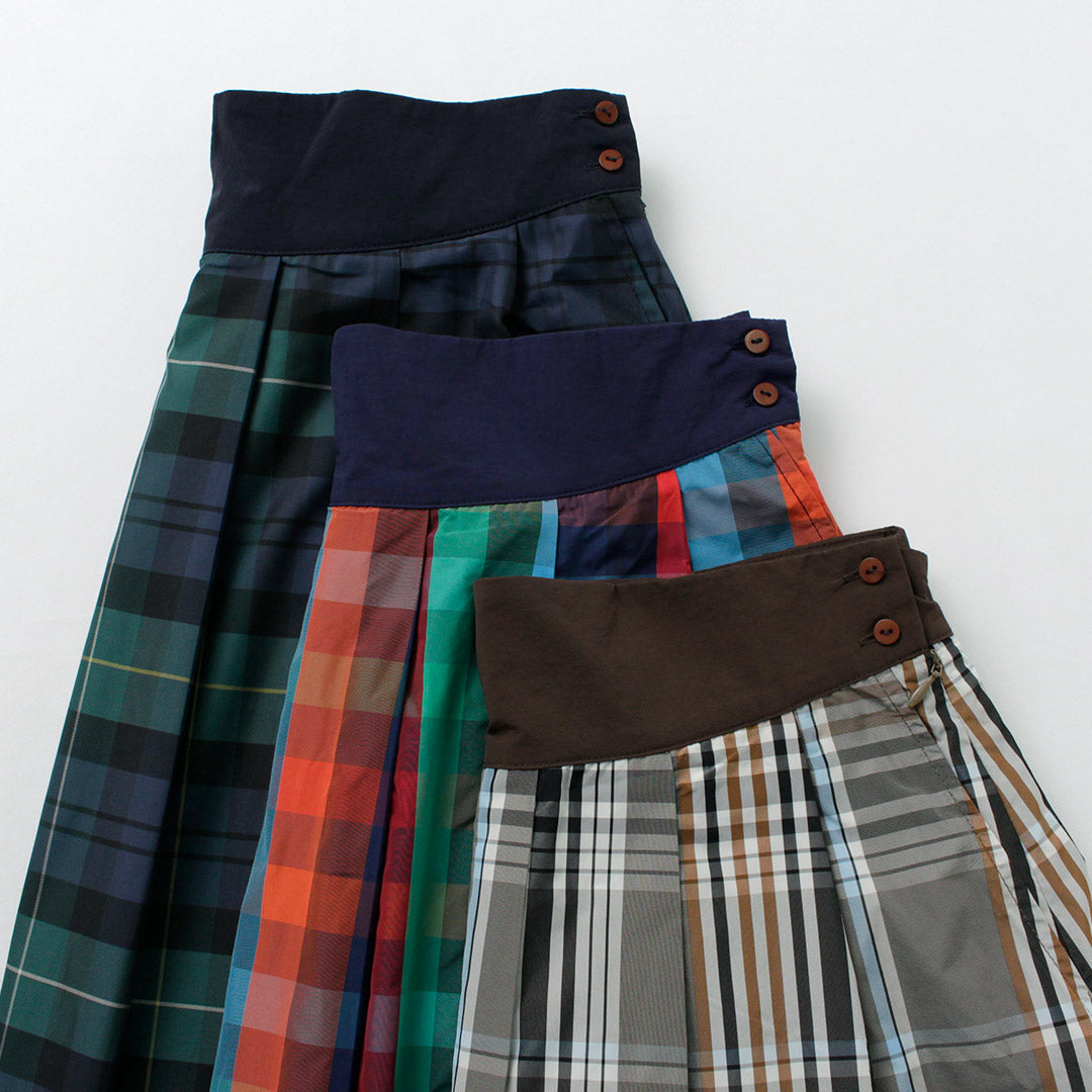 KELEN（ケレン） FELINA チェック Aライン スカート / フレア ロング 柄 ボトムス レディース CHECK A LINE SKIRT