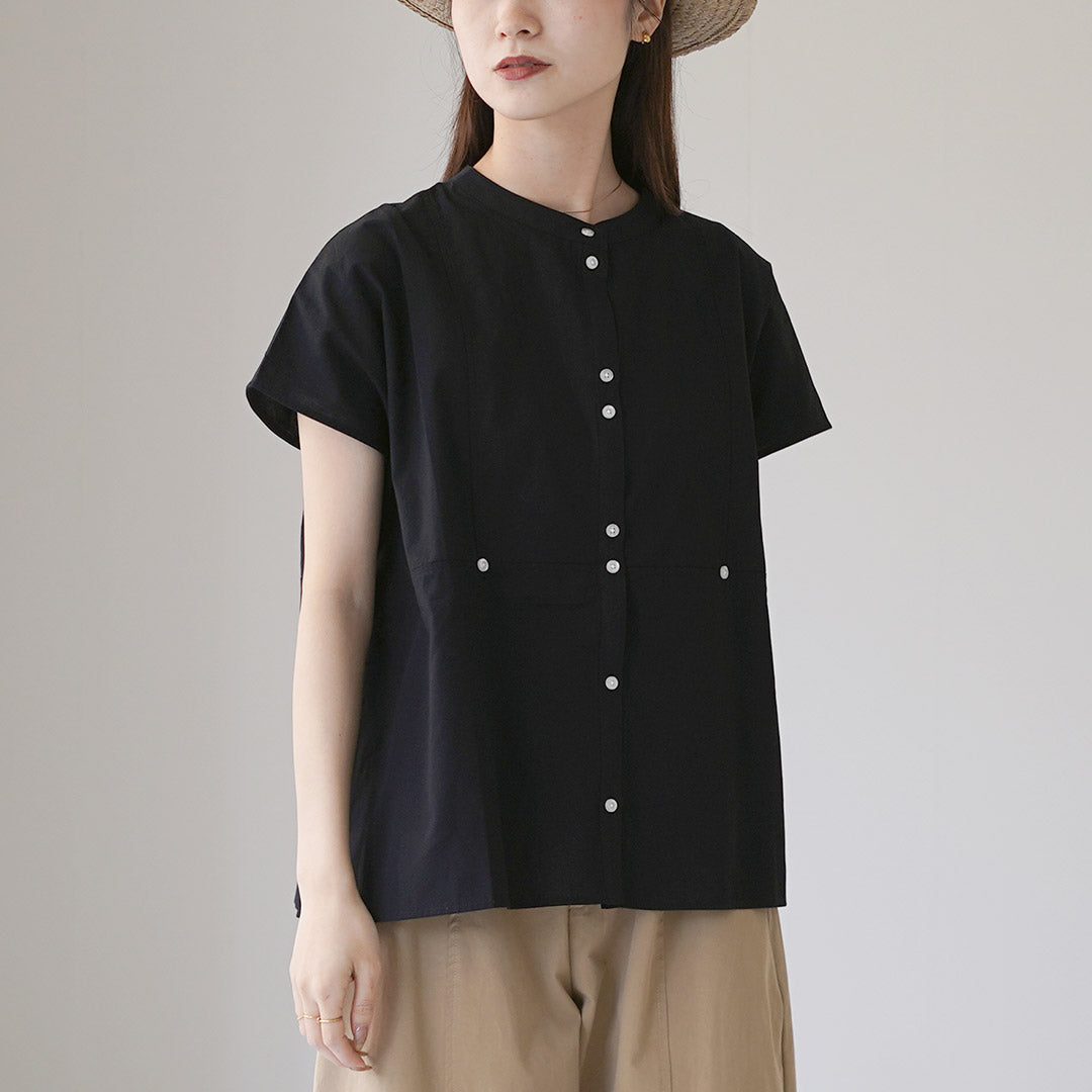 KELEN（ケレン） NORMA 2WAY シルエット ブラウス / シャツ レディース トップス プルオーバー フレンチスリーブ 半袖 綿100 Kelen KELEN（ケレン） NORMA 2WAY シルエット ブラウス