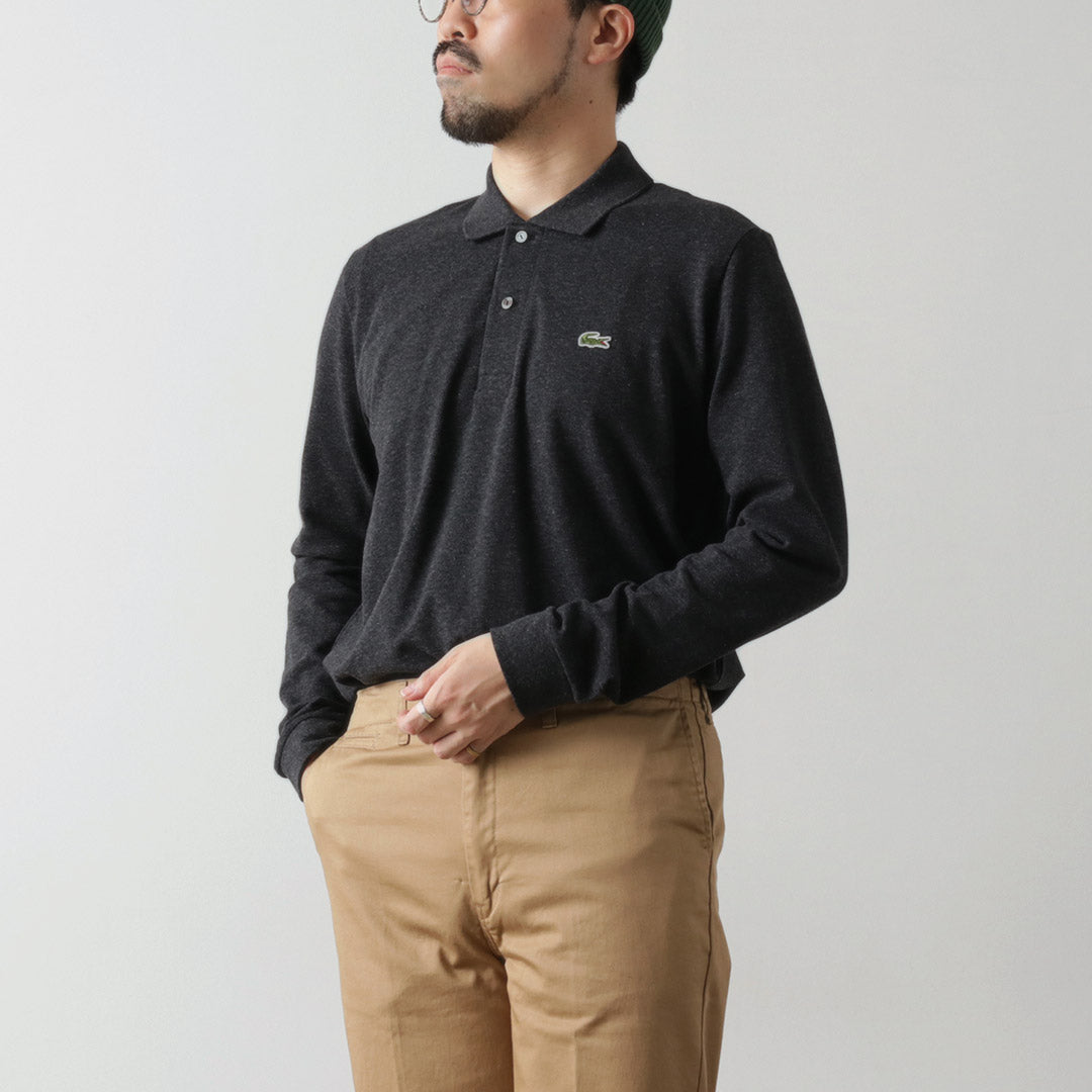 LACOSTE（ラコステ） ロングスリーブ ポロシャツ / 長袖 リブカラー メンズ 無地 日本製｜ROCOCO ONLINE STORE