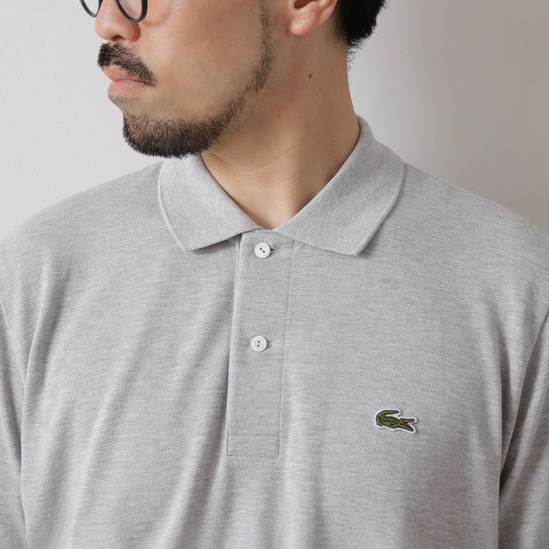 LACOSTE（ラコステ） ロングスリーブ ポロシャツ / 長袖 リブカラー メンズ 無地 日本製