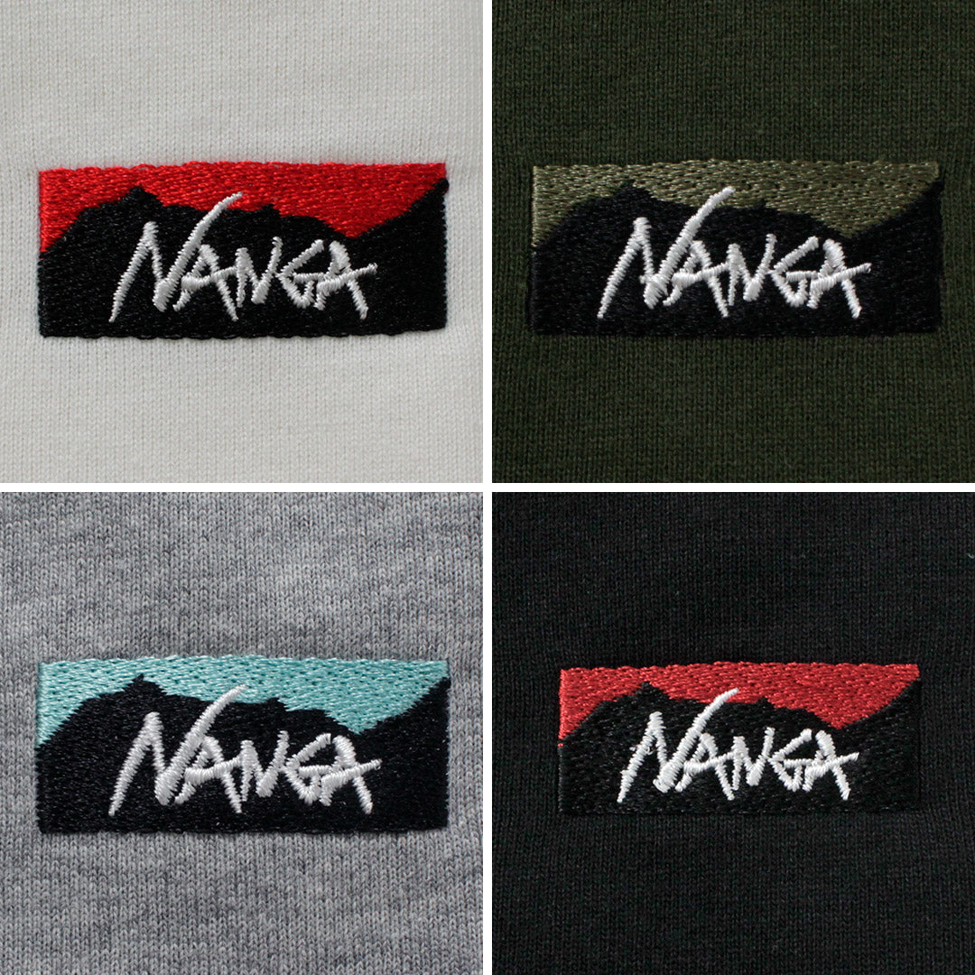 NANGA（ナンガ） エコハイブリッド ボックスロゴ エンブロイダリー ロングスリーブTシャツ