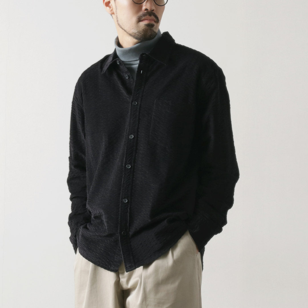 WAX LONDON（ワックスロンドン） シェリーシャツ シアサッカー コード / メンズ トップス コーデュロイ 綿100 SHELLY SHIRT SEERSUCKER COAD