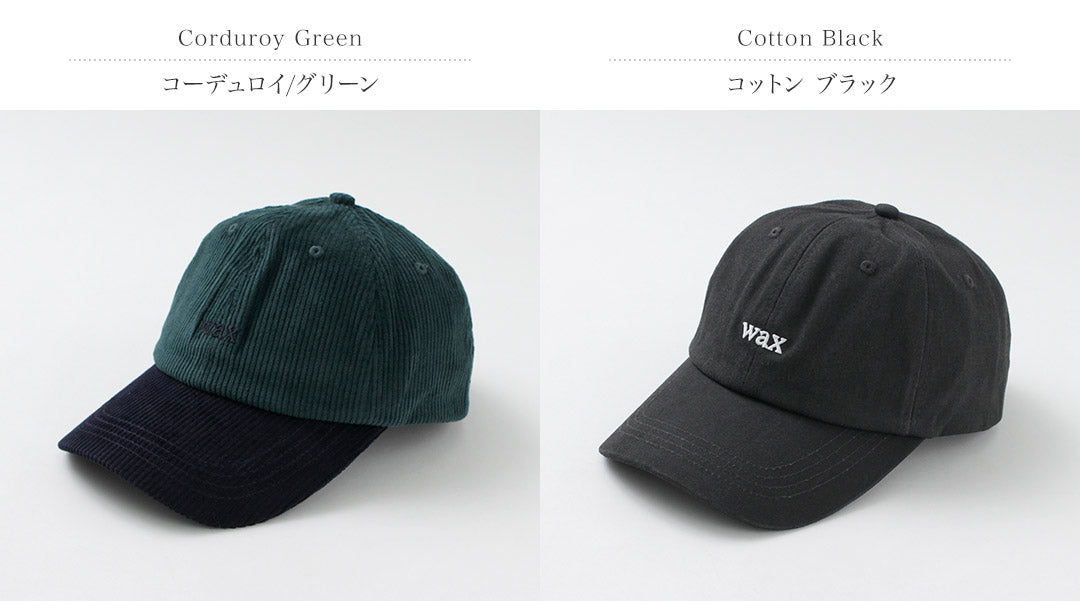 WAX LONDON（ワックスロンドン） スポーツキャップ / 帽子 ボールキャップ コーデュロイ コットン ロゴ メンズ Sports Cap