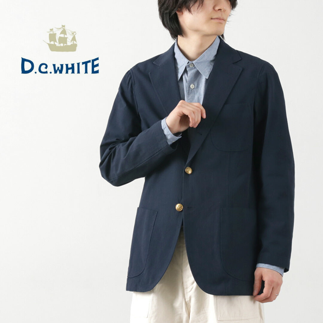 D.C.WHITE（ディーシーホワイト） コットンリネン サマー ブレザー / メンズ 麻 ジャケット シングル 紺ブレ 金ボタン 日本製 –  ROCOCO ONLINE STORE