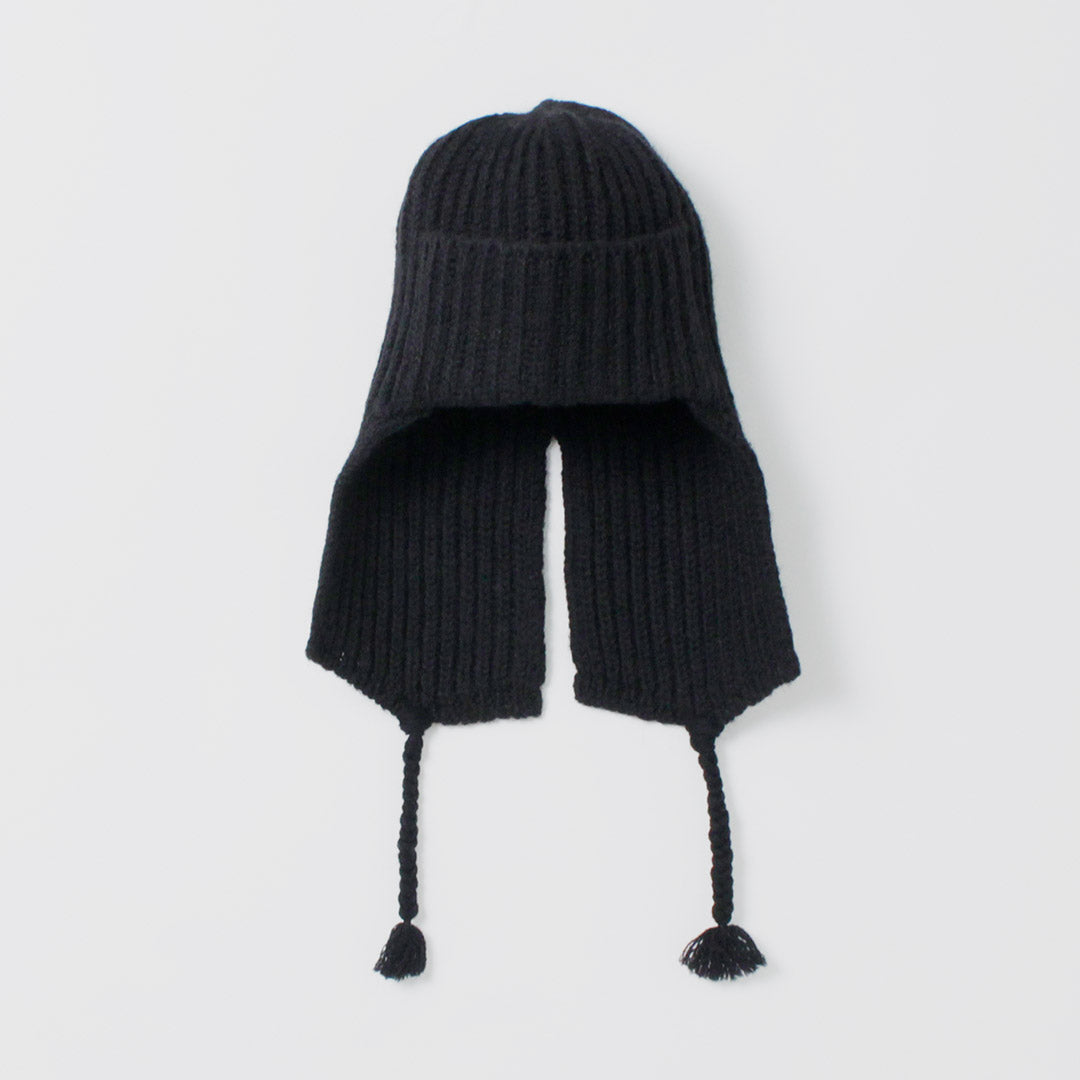 HICOSAKA（ヒコサカ） ニット フライトキャップ / メンズ レディース 帽子 ウール コットン 日本製 Knit Flight Cap