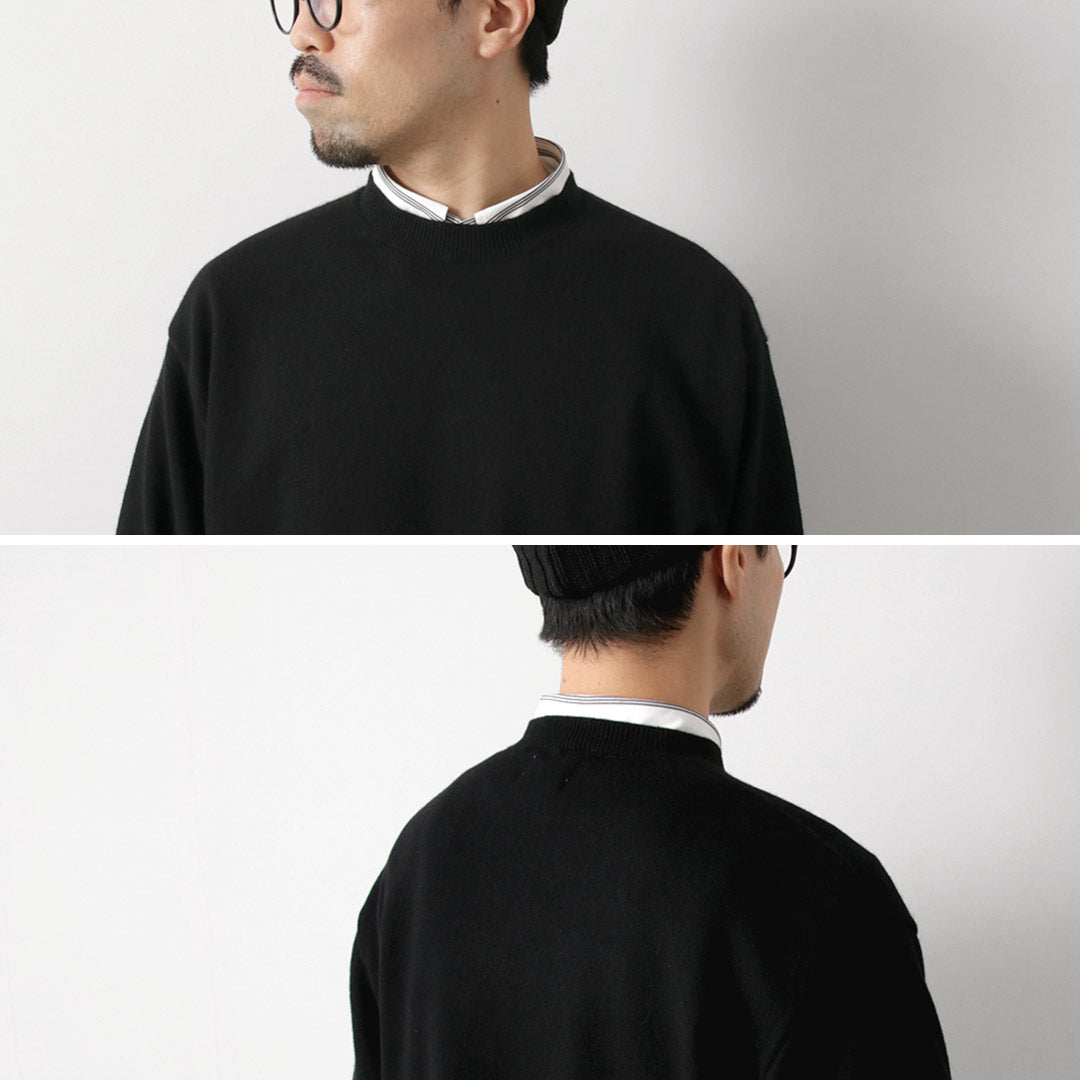 YONETOMI NEW BASIC（ヨネトミニューベーシック） リジッド カシミア ニット プルオーバー ガーメントダイ