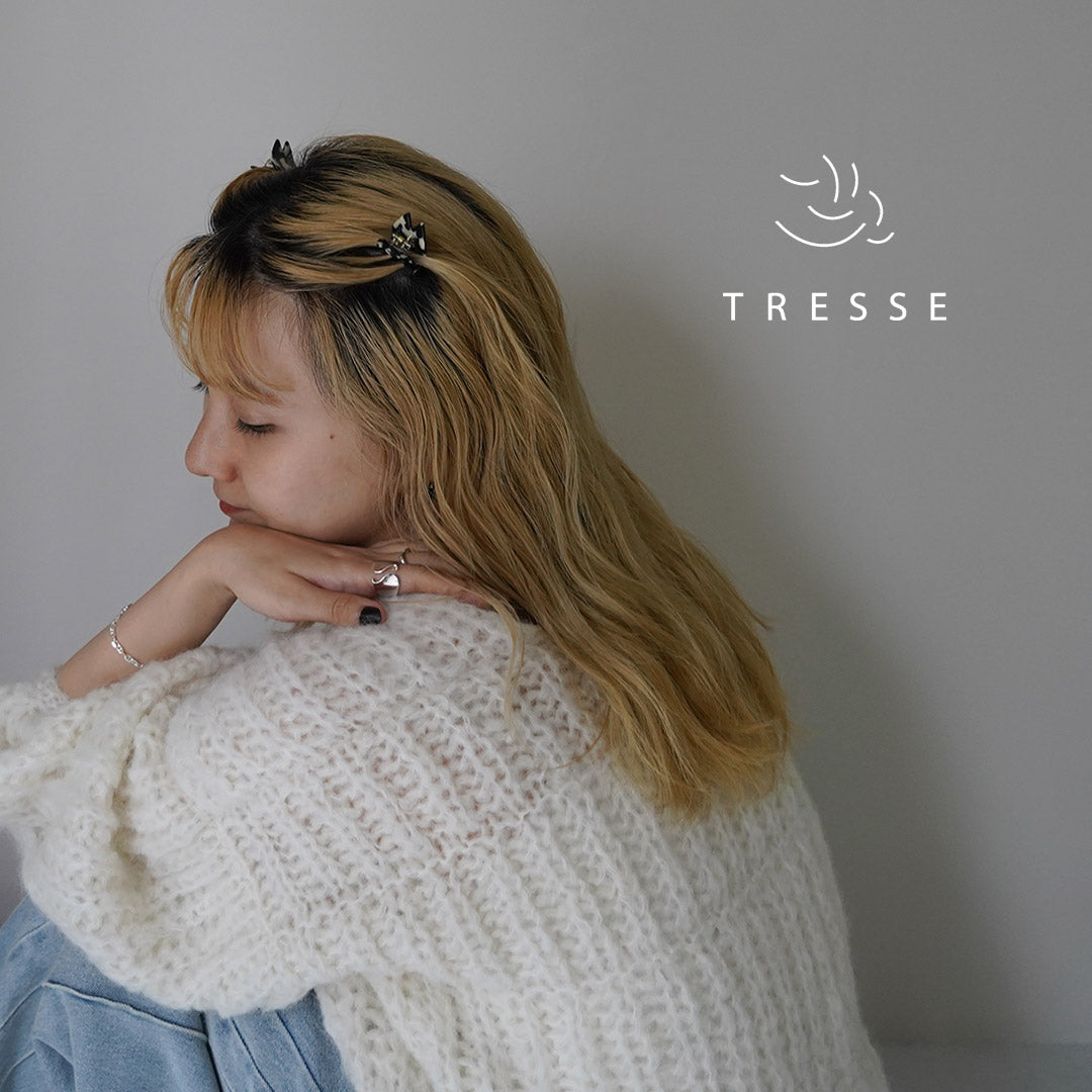 TRESSE（トレス） シャット ミラー+ミニヘアクリップ / レディース 手鏡 コンパクトミラー ヘアアクセサリー 猫 ネコ