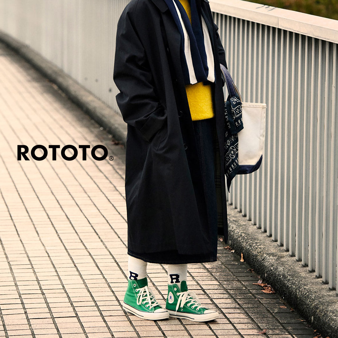 ROTOTO（ロトト）ラフィー スウェット ソックス Rロゴ