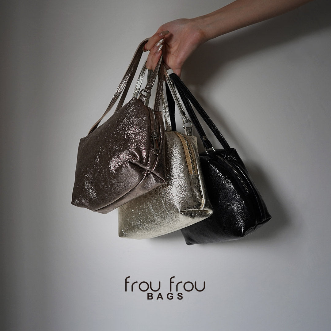 FROU FROU BAGS（フルフル バッグ） 2WAY レザーポーチ / バッグ ショルダーバッグ 小さめ 斜めがけ ハンドバッグ 本革 牛革