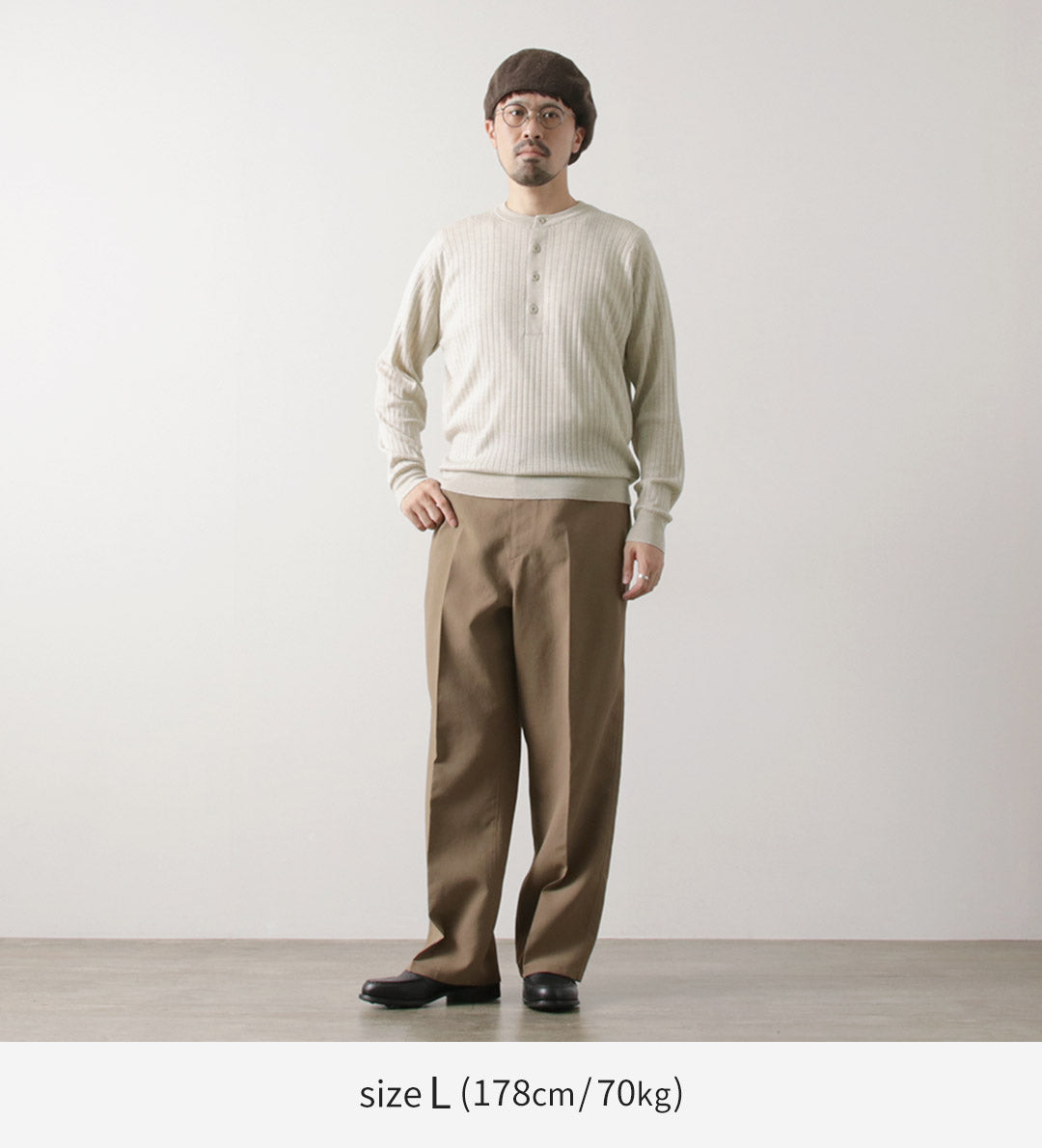 JOHN SMEDLEY（ジョンスメドレー）A4713 30G ヘンリーネック リブセーター