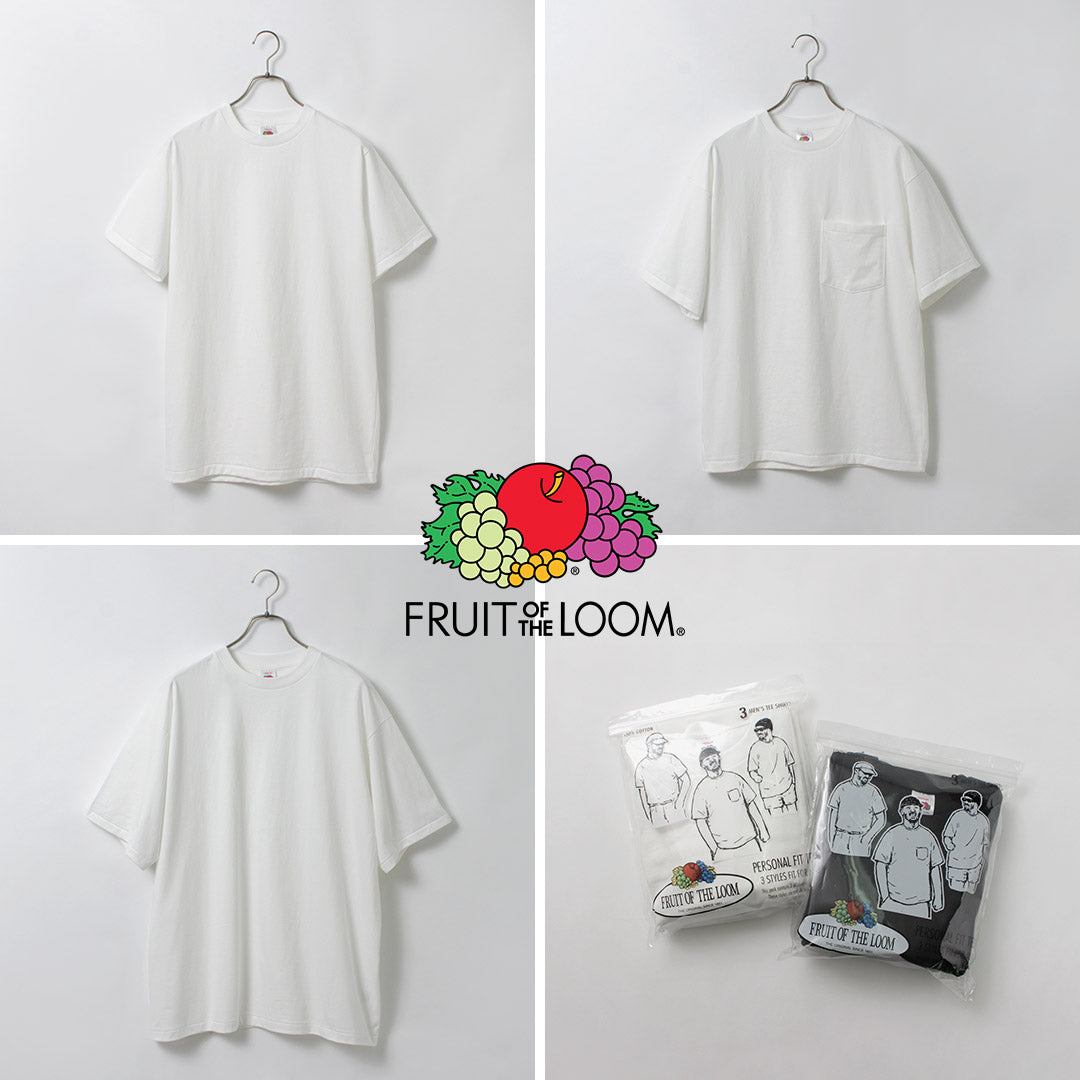 FRUIT OF THE LOOM（フルーツオブザルーム） パーソナルフィット 3パック Tシャツ / メンズ トップス カットソー 半袖 綿100 セット Personal Fit 3P PACK T 2024