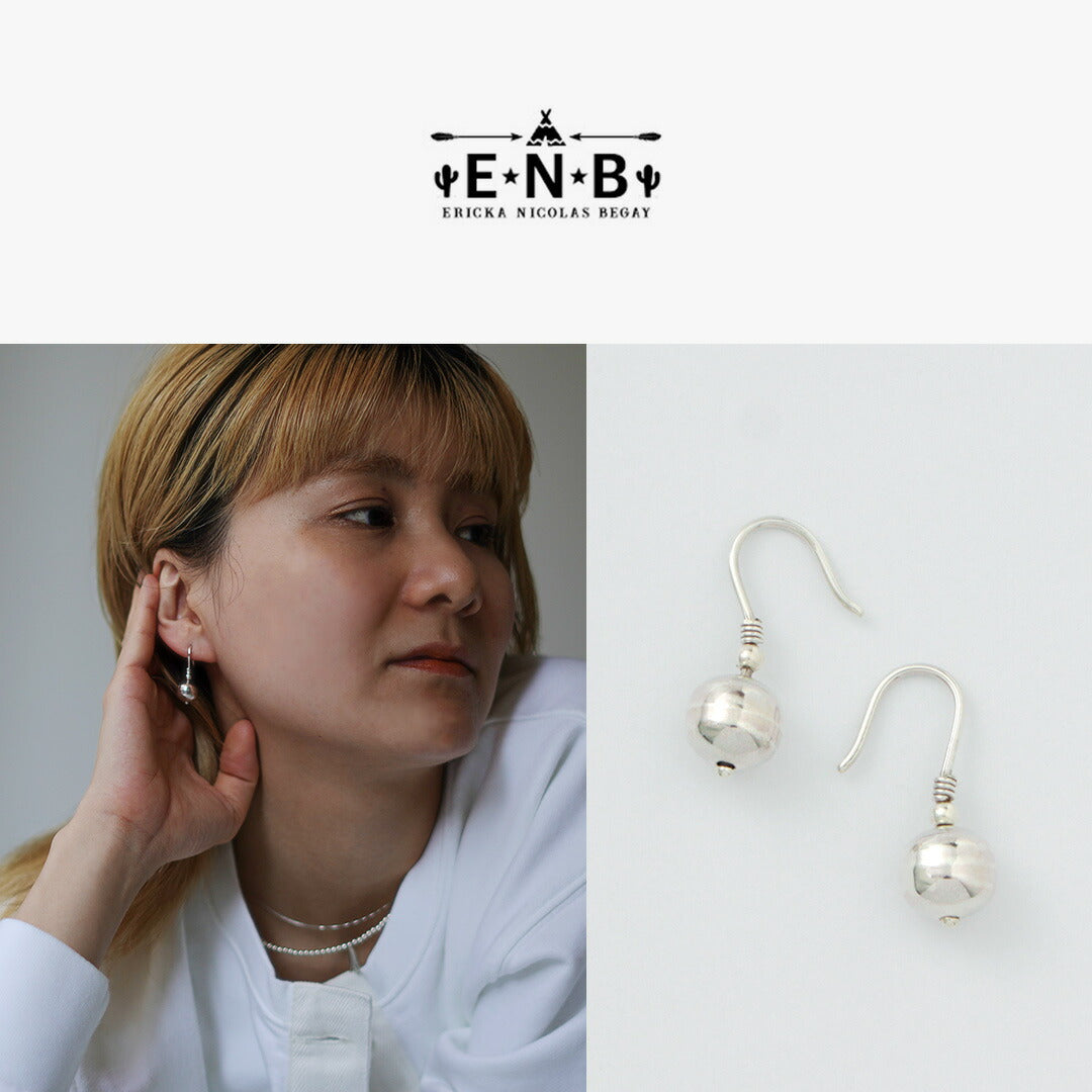 ERICKA NICOLAS BEGAY（エリッカ ニコラス ビゲイ） ナバホパール フック ピアス / シルバー925 アクセサリー レディース