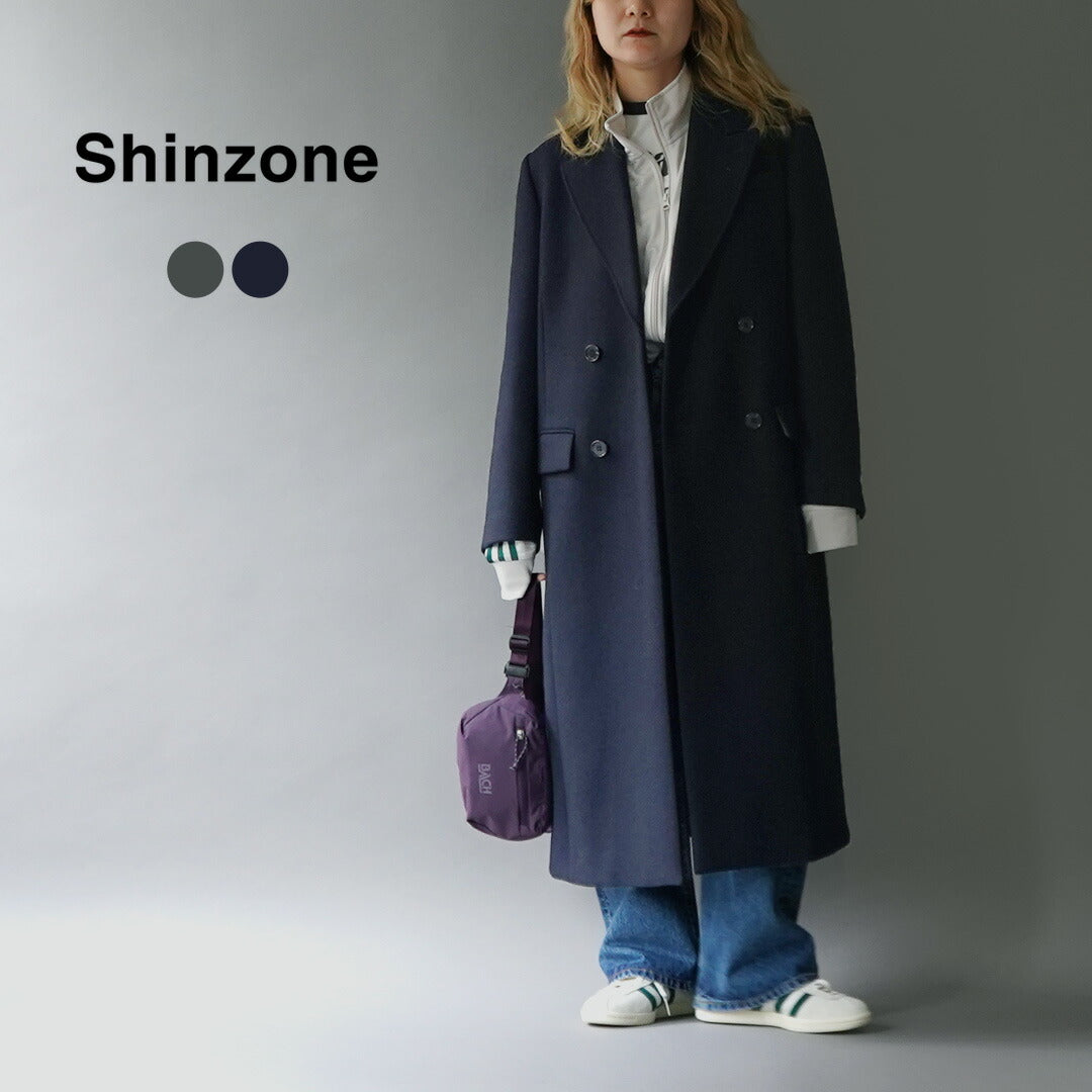 SHINZONE（シンゾーン） ウール チェスター コート / レディース アウター ロング丈 膝下 羊毛 ヘリンボーン 日本製 24AMSCO04  24AMSCO05 WOOL CHESTER COAT HERRINGBONE CHESTER COAT｜ROCOCO ONLINE STORE