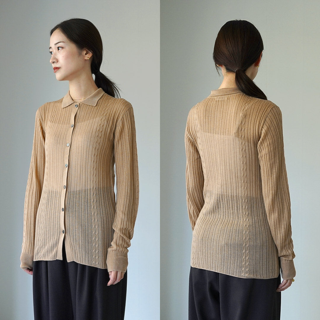 SHINZONE（シンゾーン）シアー ニット カーディガン  24AMSNI08 / レディース トップス カーディガン シア— 長袖 SHEER KNIT CARDIGAN