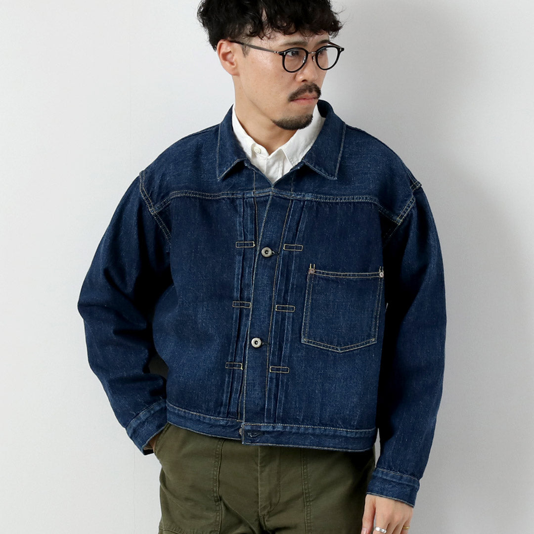 REMI RELIEF（レミレリーフ） 12ozデニム 大戦モデルGジャン ブルー