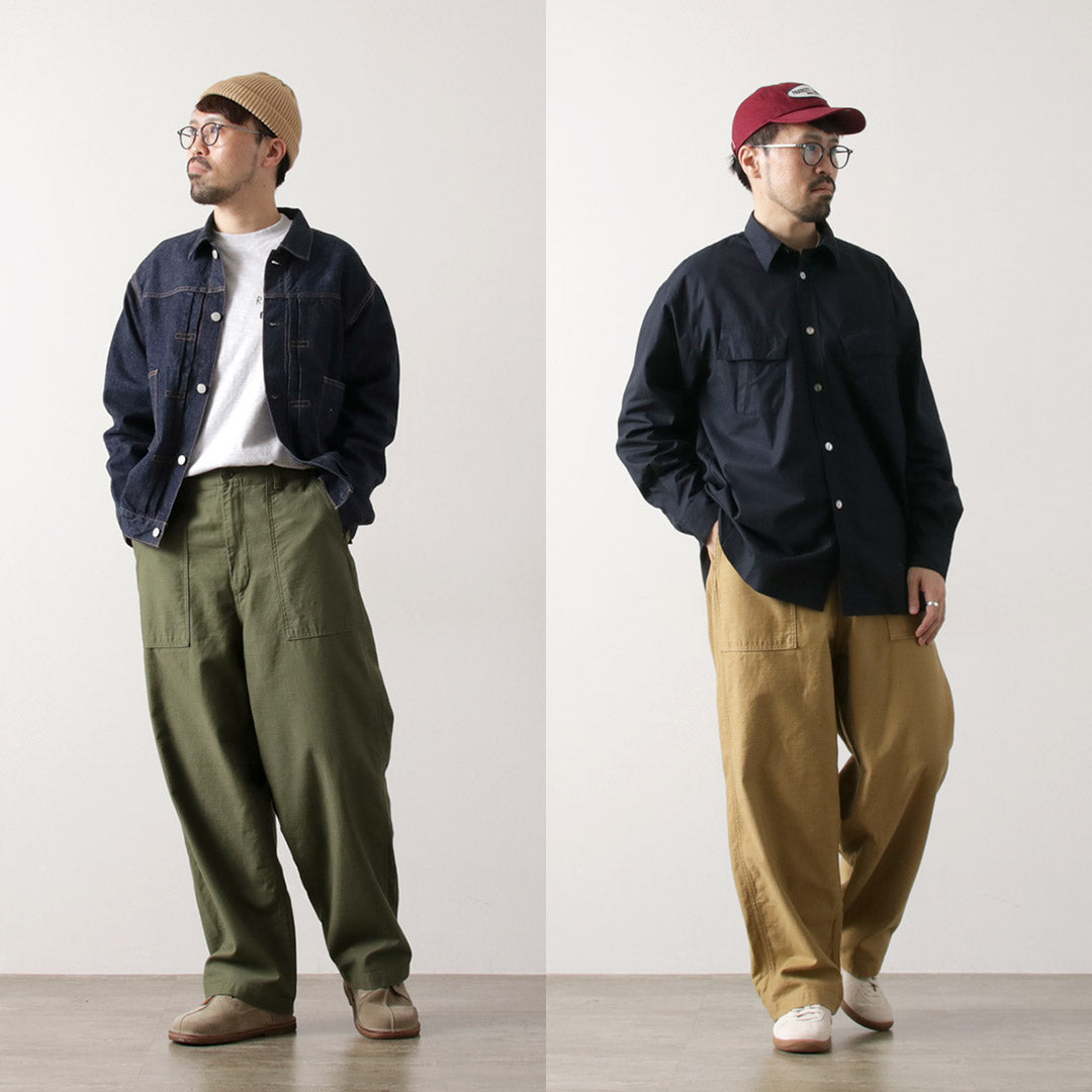 ORDINARY FITS（オーディナリーフィッツ） ジェームス ファティーグ バックサテン / ベイカーパンツ テーパード イージーパンツ 日本製 メンズ JAMES FATIGUE BACK SATIN